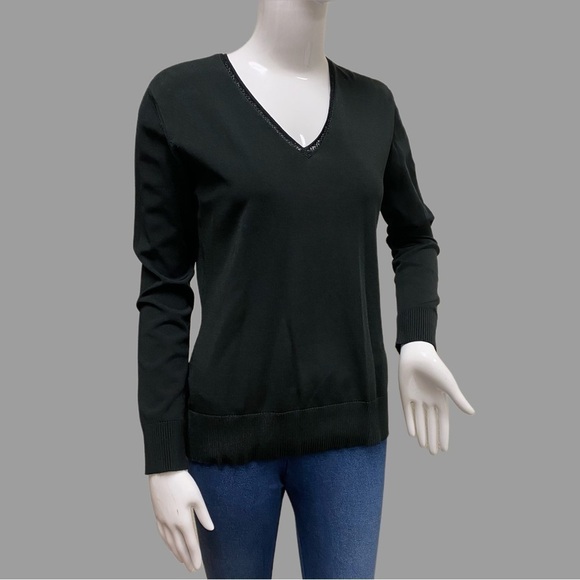 J.crew V neck Women's Long Sleeve Black - Picture 1 of 6